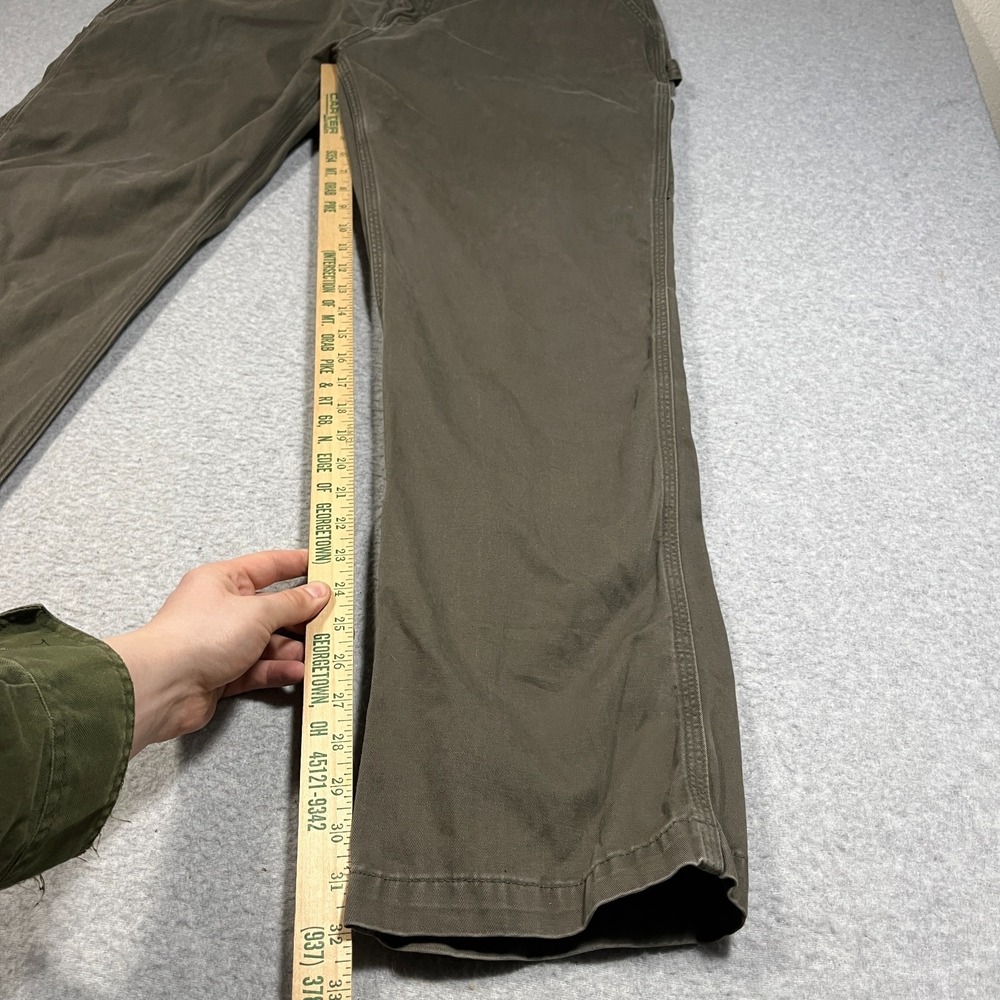 Carhartt Pants Mens 36x32 (Tag 38x32) Brown Carpenter Canvas Workwear Relaxed - Picture 4 of 12